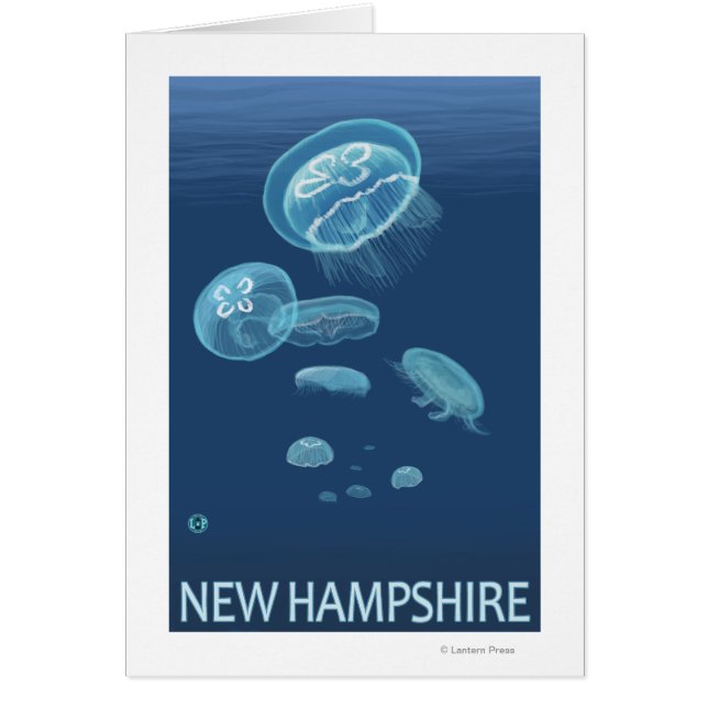 New HampshireJellyfish Scene Hälsningskort (Framsidan)