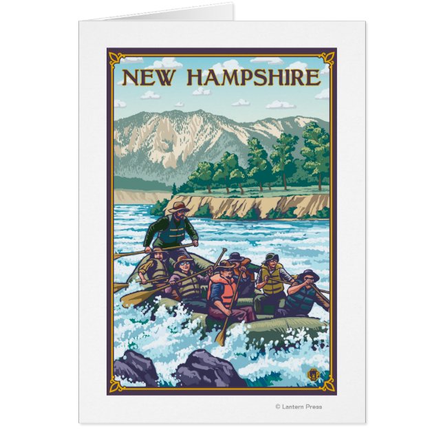 New HampshireRiver Raiting Scene Hälsningskort (Framsidan)