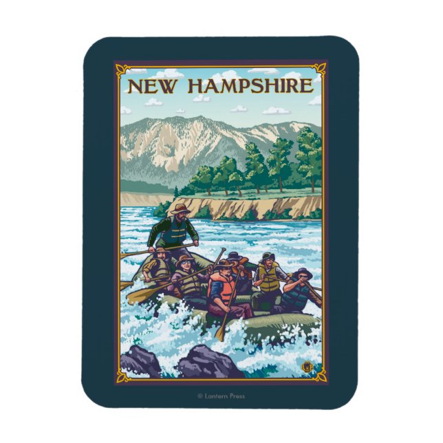 New HampshireRiver Raiting Scene Magnet (Vertikal)