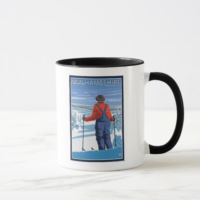 New HampshireSkier Admiring View Mugg (Höger)