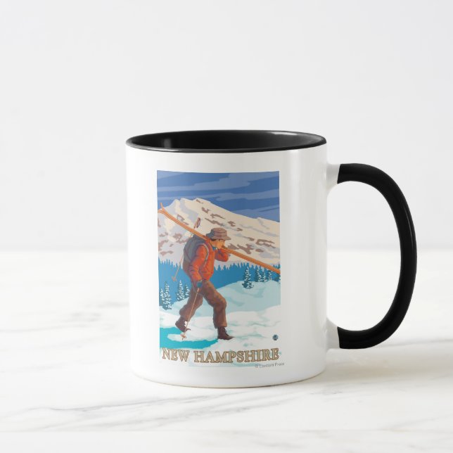 New HampshireSkier Carrying Skis Mugg (Höger)