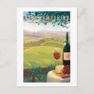 New HampshireWine Land Scene Vykort