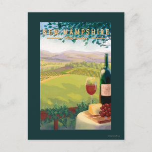 New HampshireWine Land Scene Vykort