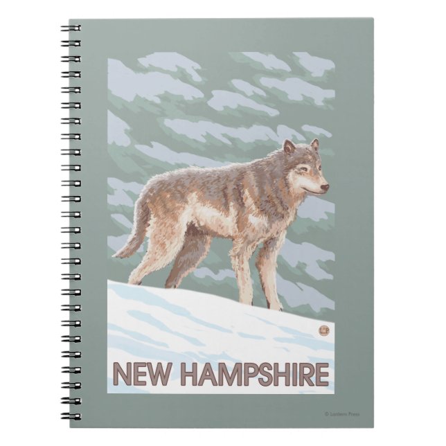New HampshireWolf Scene Anteckningsbok (Framsidan)