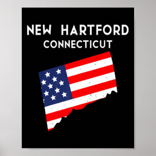 New Hartford Connecticut Usa Stat Amerika Resa Poster