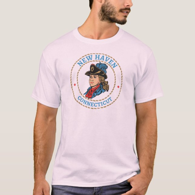 New Haven Connecticut Colonial T Shirt (Framsida)