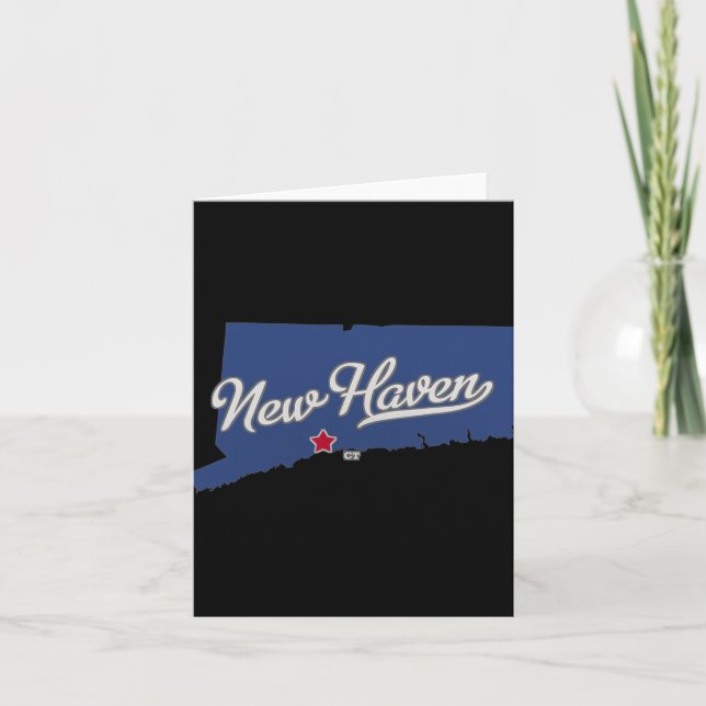 New Haven Connecticut Ct Karta  Kort (Framsida)