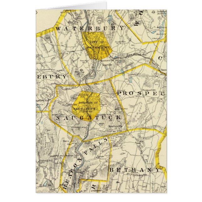 New Haven County Connecticut Hälsningskort (Framsidan)