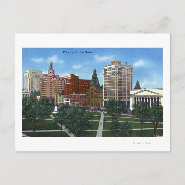 New Haven, CTView från hela Grönten Vykort (Framsida)