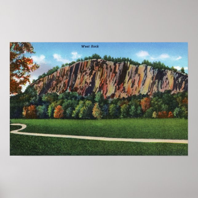 New Haven, CTView of Väster Sten Poster (Framsidan)