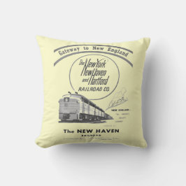 New Haven Järnväg-Nyckel till New England 1950 Kudde