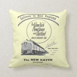 New Haven Järnväg-Nyckel till New England 1950 Kudde