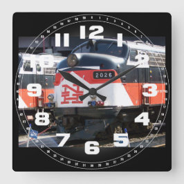 New Haven Railroad, C-DOT FL 9M 2026 Wall Clock Fyrkantig Klocka
