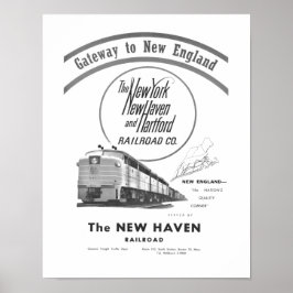 New Haven Railroad-Gateway to New England 1950 Poster