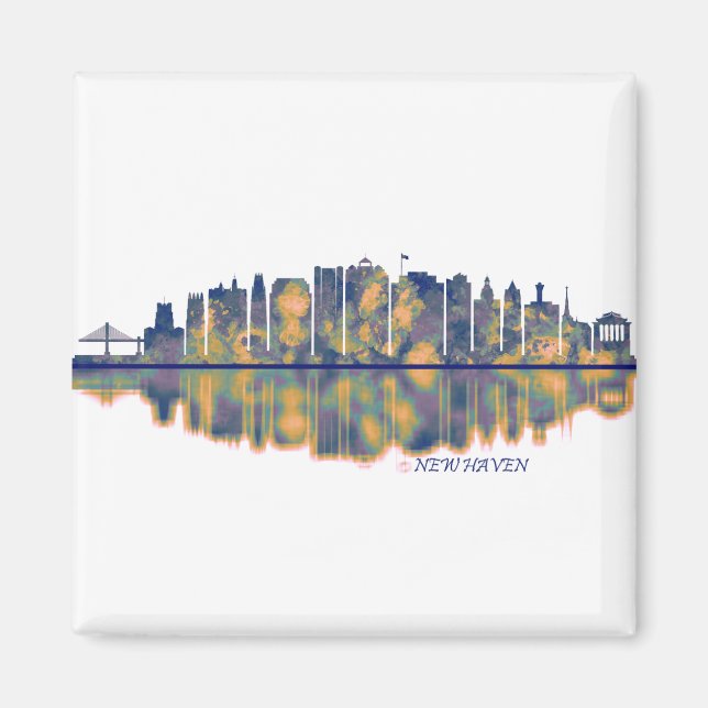 New Haven Skyline Magnet (Framsidan)