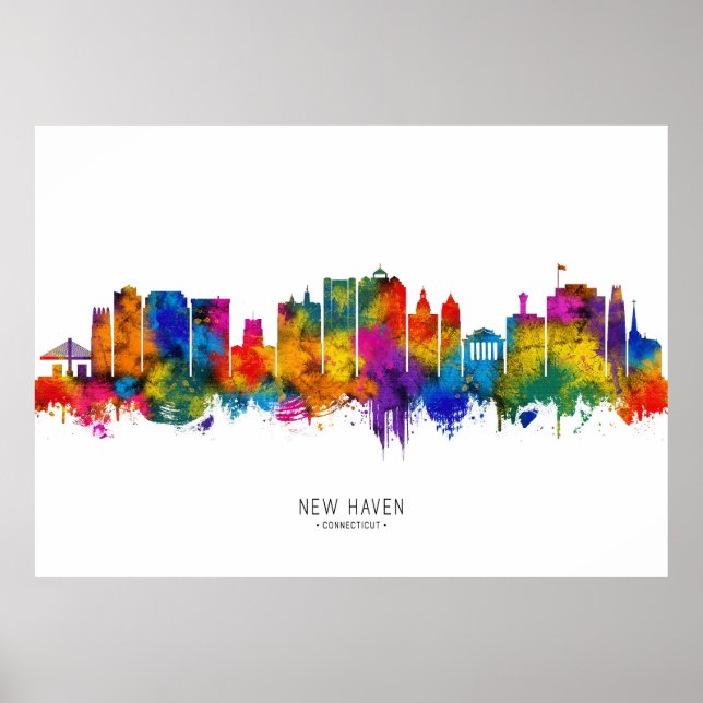 New Haven Skyline Poster (Framsidan)