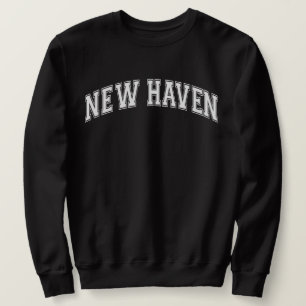 NEW HAVEN Universiteten-Stil Sweater College Lång Ärmad Tröja