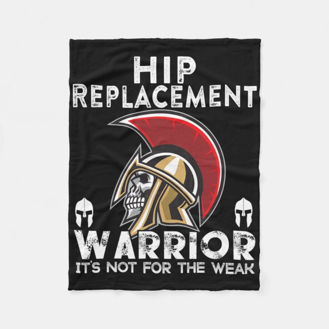 New Hip Replacement Men Women Warrior Awareness Gi Fleecefilt (Framsidan)