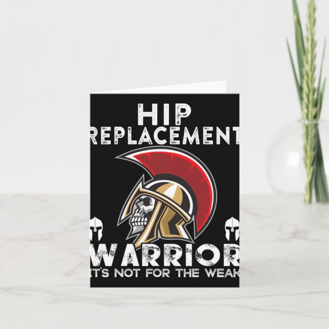 New Hip Replacement Men Women Warrior Awareness Gi Kort (Framsida)