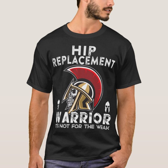 New Hip Replacement Men Women Warrior Awareness Gi T Shirt (Framsida)