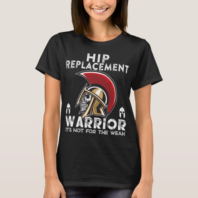 New Hip Replacement Men Women Warrior Awareness Gi T Shirt (Framsida)