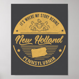 New Holland Pennsylvania Det är där min berättelse Poster