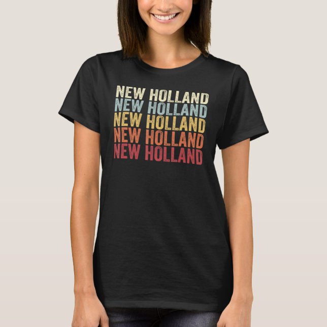 New Holland Pennsylvania New Holland PA Retro Vint T Shirt (Framsida)