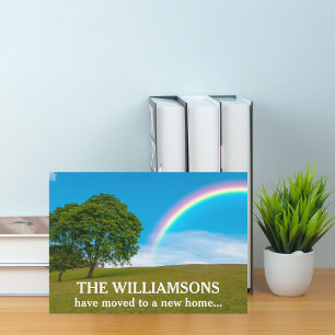 New Home Adress Bevackra Rainbow Photo Flytta Meddelande