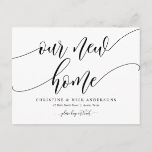 New Home Adress, Flytta annonsvykort Vykort