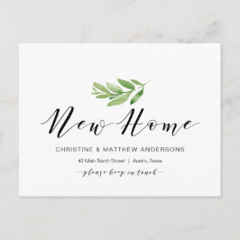 New Home Adress, Grey, Flytta Announement Vykort