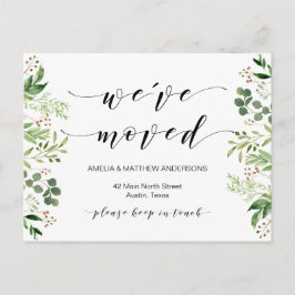 New Home Adress, Grey, Flytta Announement Vykort