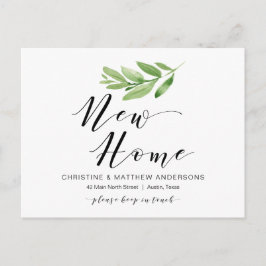 New Home Adress, Grey, Flytta Notice Vykort