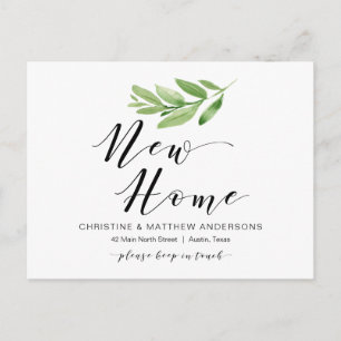 New Home Adress, Grey, Flytta Notice Vykort
