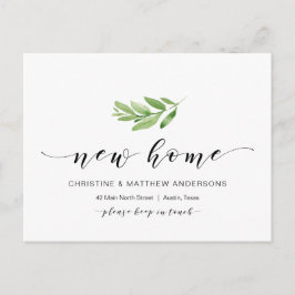 New Home Adress, Grey, Flytta Notice Vykort