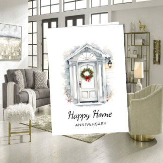 New Home Anniversary Card | Real Estate Agent Kort
