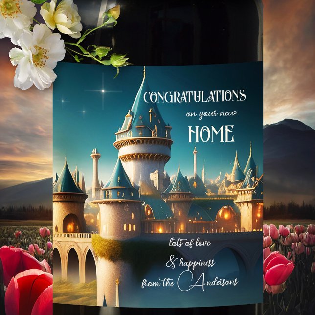 New Home Castle Real Gods Vinflaska Etikett (Skapare uppladdad)