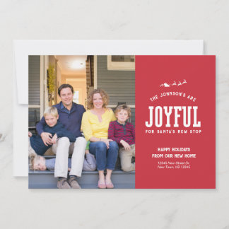 New Home Christmas Photo Card Moving Announcement Julkort