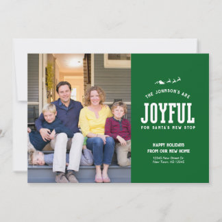 New Home Christmas Photo Card Moving Announcement Julkort