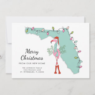 New Home Florida Karta jul Flamingo Flytta Meddelande