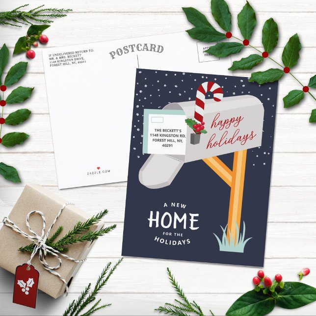 New Home For The Holidays Moving Announcement Meddelande Vykort (Skapare uppladdad)