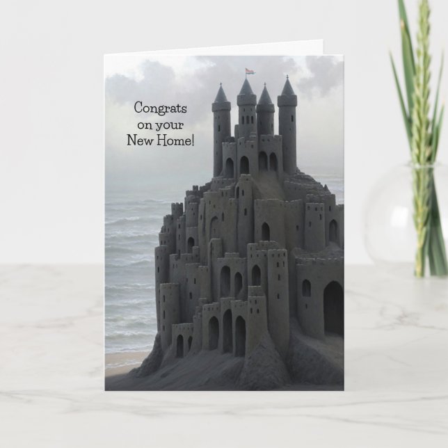 New Home Grattiss Sandcastle Art Beach Kort (Framsida)