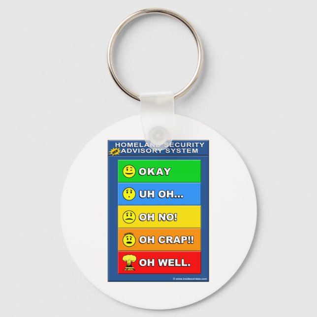 New Homeland Security Advisory System - Lustigt Nyckelring (Framsida)