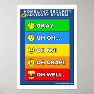 New Homeland Security Advisory System - Lustigt Poster