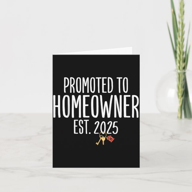 New Homeowner 2025 Housewarming First Time Home Bu Kort (Framsida)