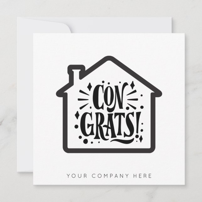 New Homeowner Gratulerar Real Gods Kort (Framsida)