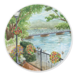 New Hope Lambertville Bridge Romantisk Keramisk Kn Knopp