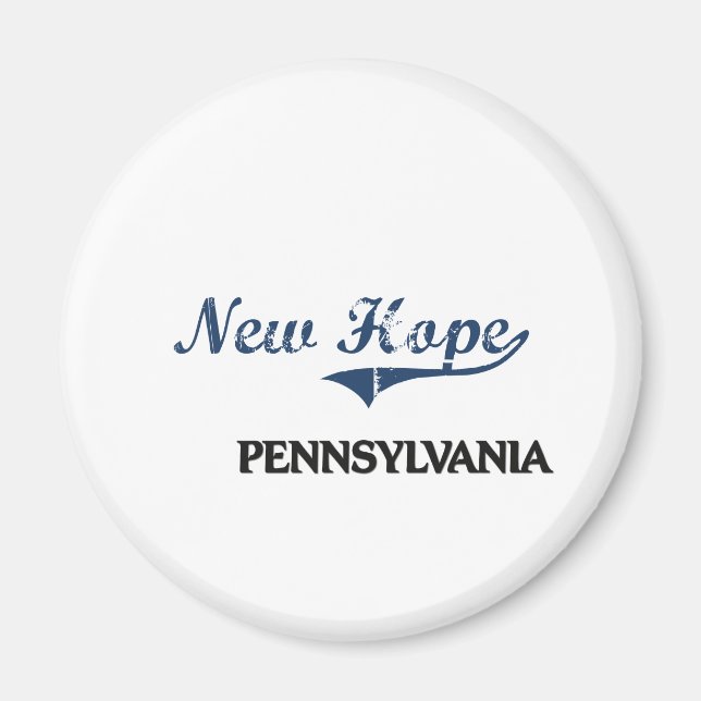 New Hope Pennsylvania City Classic Magnet (Framsidan)