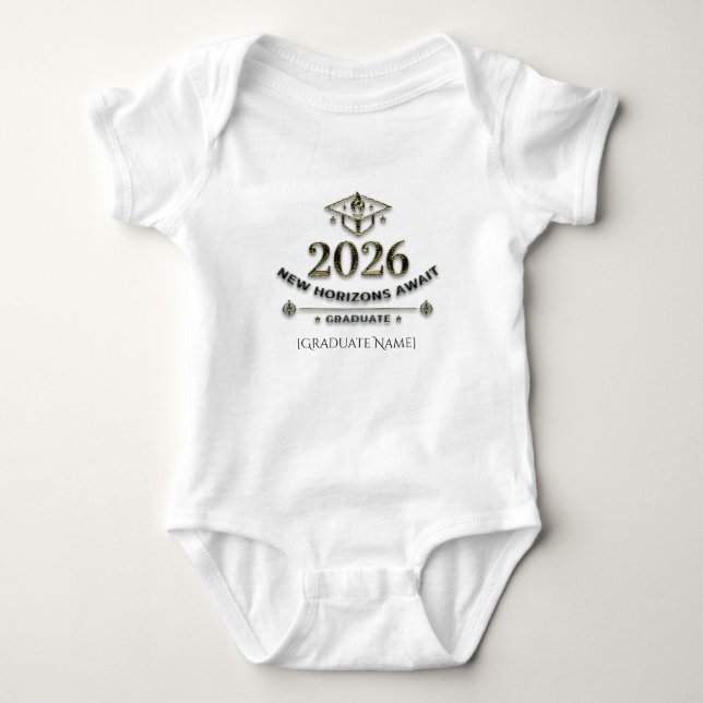 New Horizons Class of / Body Bebé Clase de 2026 T Shirt (Framsida)