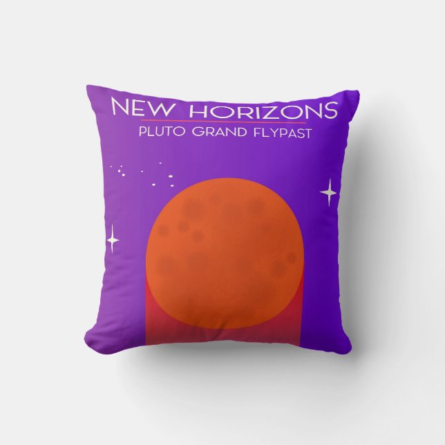New Horizons Pluto Grand Flypast rymdkonst. Kudde (Framsida)