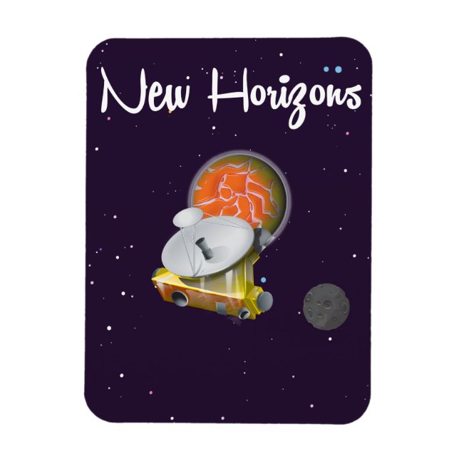 New Horizons Rymdfarkost vid Pluto vykort Magnet (Vertikal)